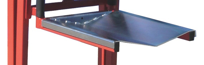 Optional V-platform attachment for rolls, reels and small drums